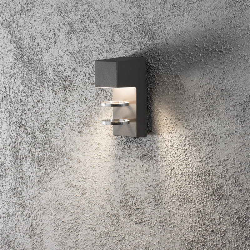 Integrated LED Outdoor Sconce, Dark Grey