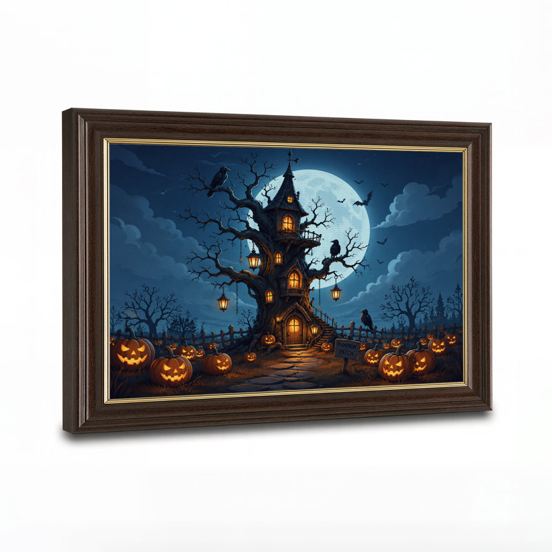 Art mural sur toile Haunted Treehouse, H 12 po x l 18 po