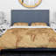 Ensemble de housse de couette Designart World Map in Chalk-35228029