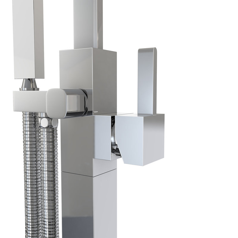 Levantine Bathroom Tub Filler with Handshower, Chrome