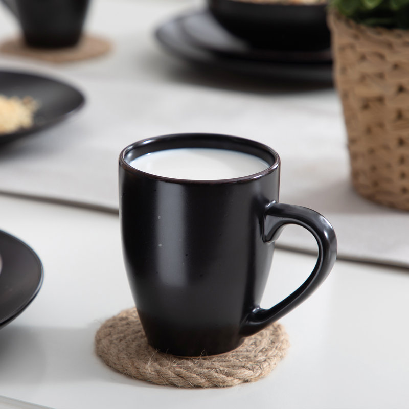 Elegant White Ceramic Dinnerware Set - Service for 4