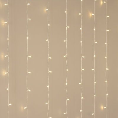 7FT-70 Lights Warm White Soft Glow Twinkle Mini LED Icicle Lights Commercial Grade Waterproof for Holiday Decoration, Christmas Decors