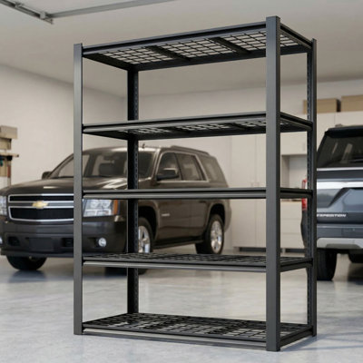 Heavy-Duty 5-Tier Wire Shelving Unit - 3000 LBS Total Capacity With Adjustable Heights & Reinforced Construction For Garage, Warehouse & Industrial Storage