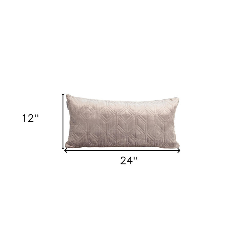Coussin 12 "X 24" Taupe, Taupe