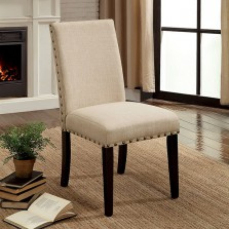 Chaise d’appoint en coton de fond en coton transitionnel Duguay