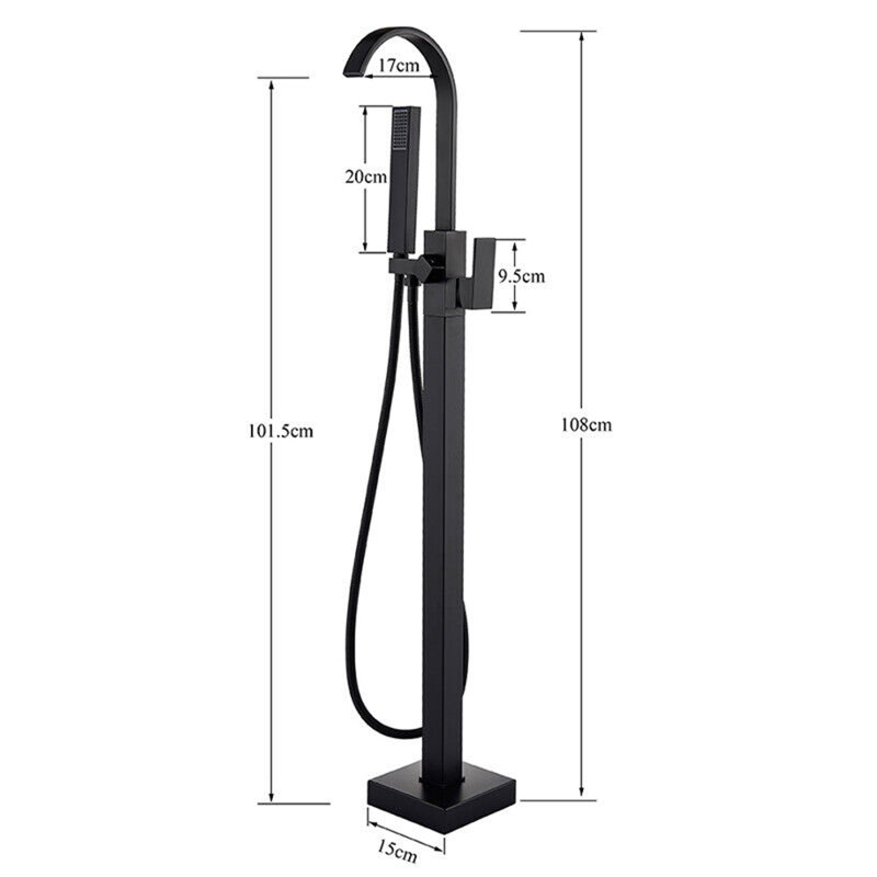 Kehrli Floor Waterfall Faucet Bath Filler with Diverter