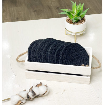 Cotton Round 8 Piece Coaster Set