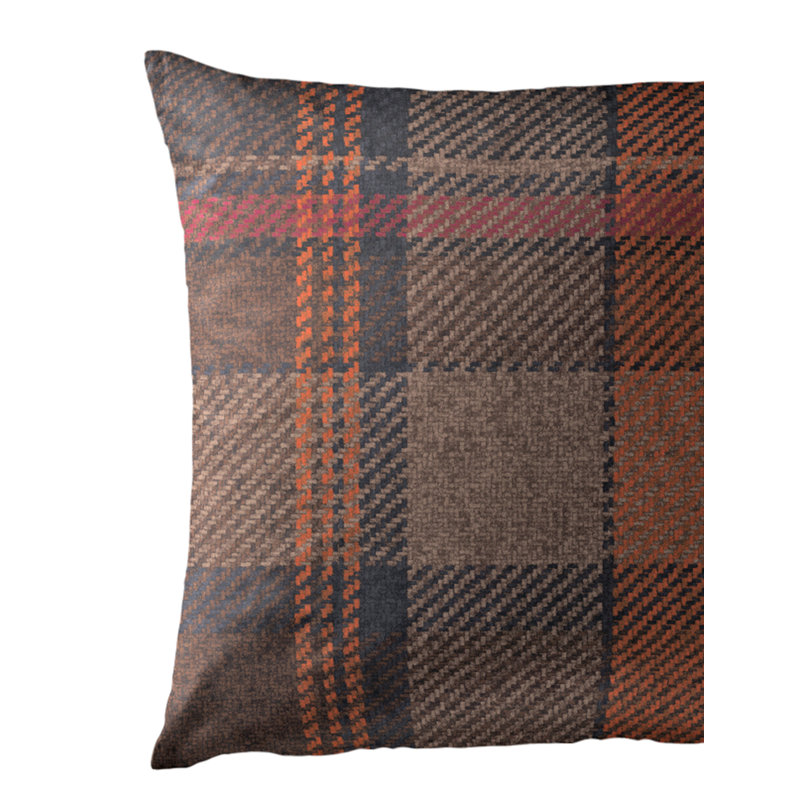 4046 Cotton Chequered Duvet Cover Set with Pillow Shams Included