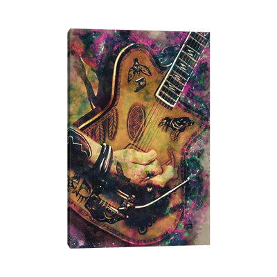 Johnny Depp's Electric Guitar - Painting on Canvas