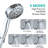 5 Adjustable Mode Handheld Shower, High , , Abs Built Shower With Modes, Produced Head-120951968