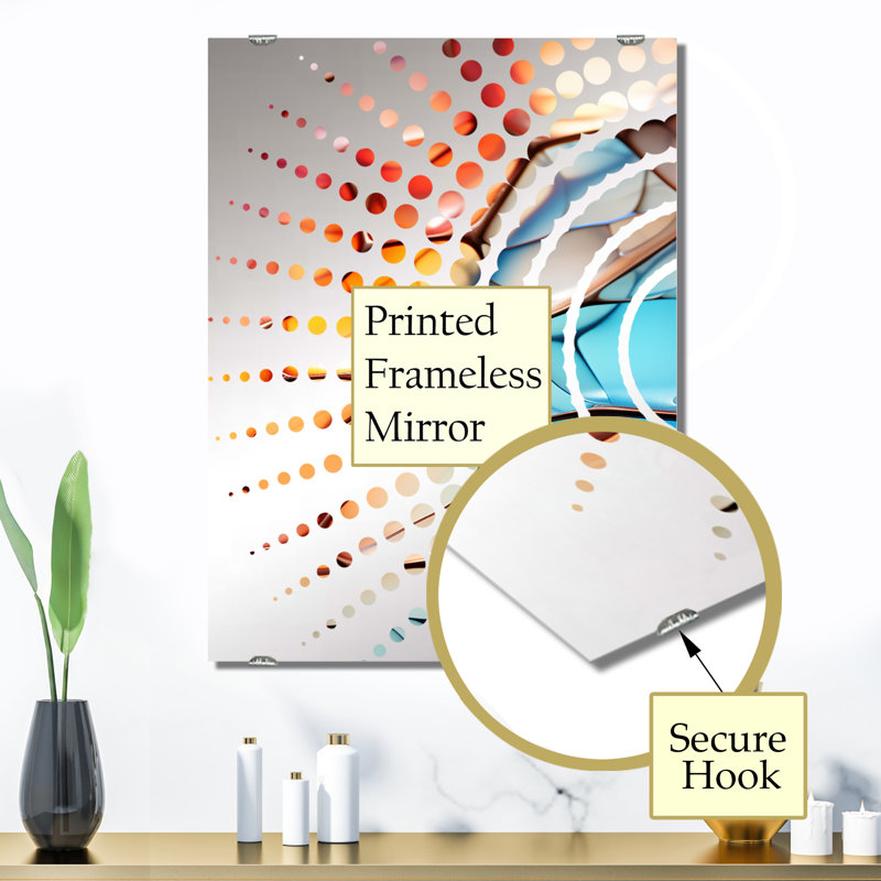 Treyana III - Décoration murale abstraite miroir fractal MIR137630, 32 po x 24 po