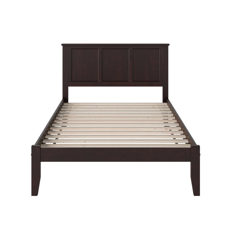 Clyda Solid Wood Panel Bed, Full, Espresso