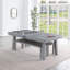 Table de salle à manger d'extérieur / d'intérieur en ardoise avec 2 bancs et accessoires Oasis-90662746-90662748-90482005