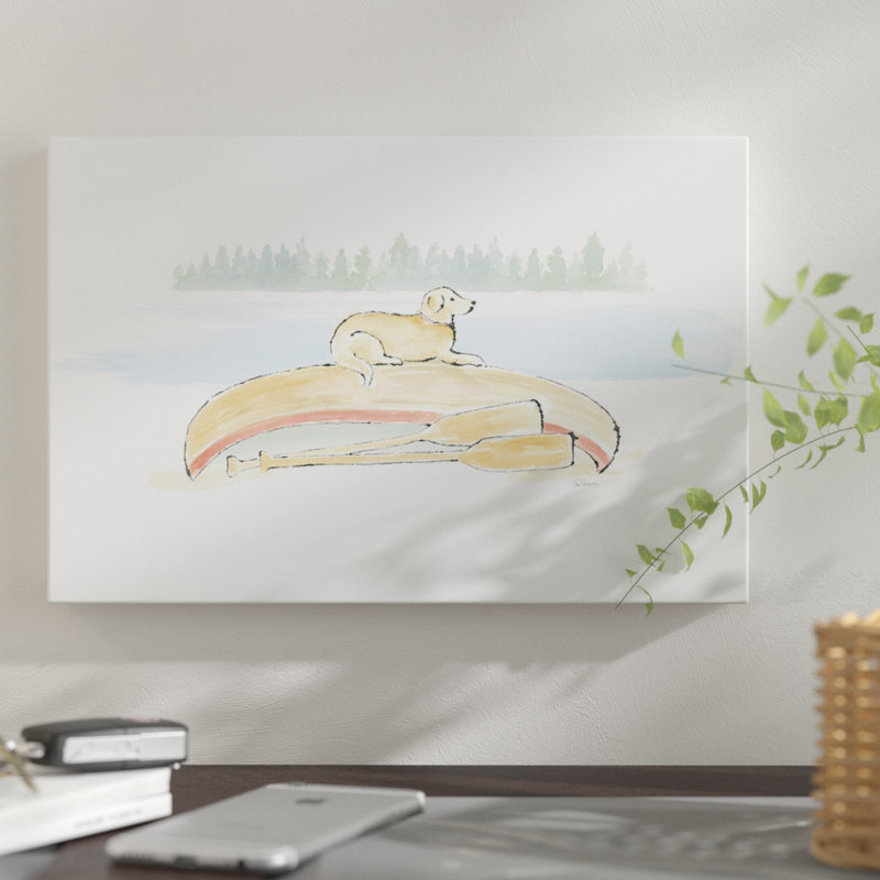 « lakeside days iii », reproduction sur toile tendue, H 8 po x l 12 po x P 0,75 po, Pas de tapis, Toile tendue