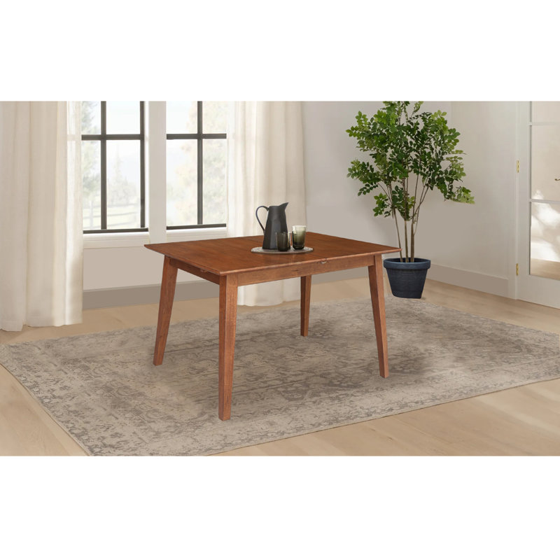 Montana Solid Wood Butterfly Extension Dining Table, Distressed Oak, Distressed Oak