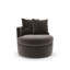 Fauteuil rembourré pivotant Dara Harlow-125810326
