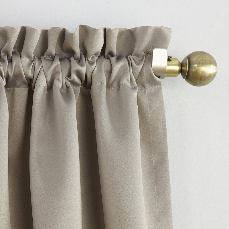 Panneau de rideau obscurcissant et isolant en polyester - Basics by Wayfair ™, l 54 po x L 63 po, Pierre