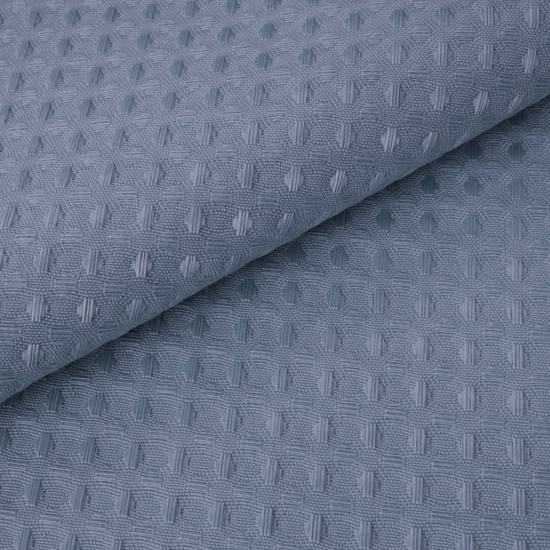 Rideau de douche Ramjani Waffle Weave, H 86 po x l 71 po, Bleu nuit