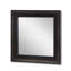 Miroir mural clouté en cuir