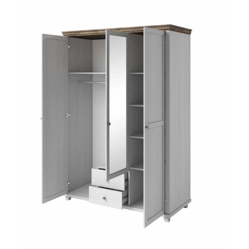 Moshood 3 Door Manufactured Wood Wardrobe
