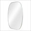 Miroir de salle de bain ovale 30 po x 40 po en métal argenté pour salle de bain-1309789007