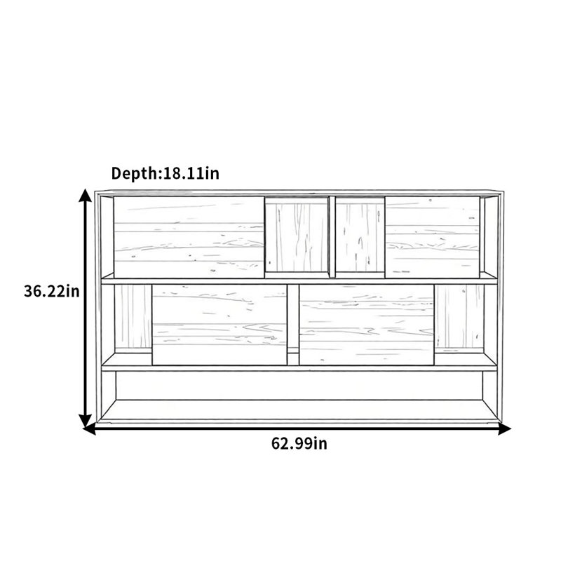 Exquisite Multi Compartment Sideboard, Smoky