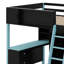 Lit mezzanine double en bois avec bureau et tiroirs, lit mezzanine pour jouer avec espace de rangement et lumière-1525714618