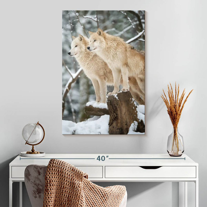 Brampt Two Wolves, 30" H x 20" W