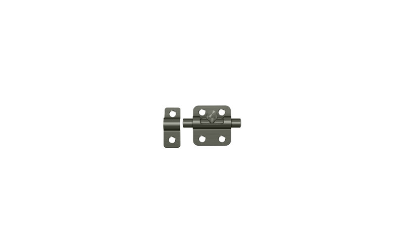 Barrel Brass Latch/Catch/Bolt, Antique Nickel