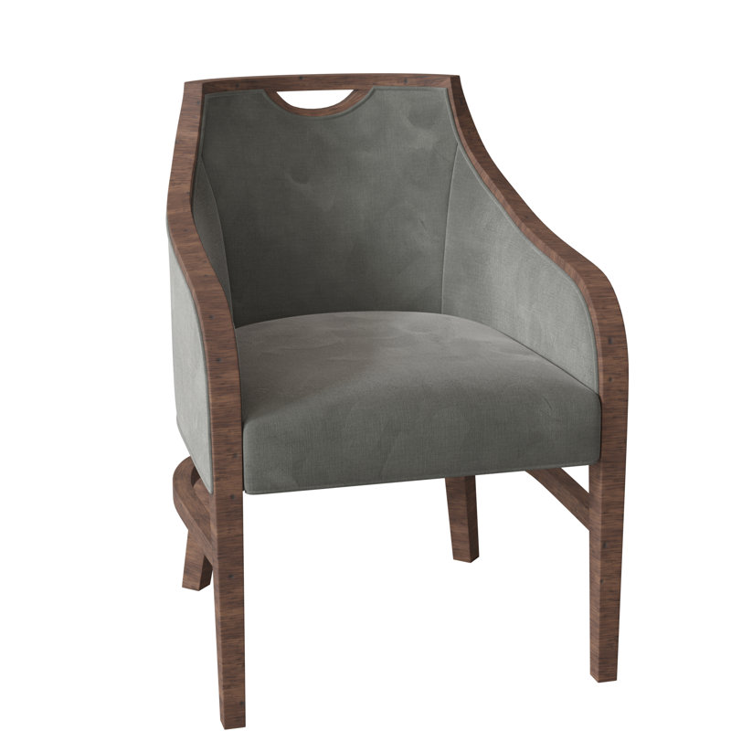 Anthony 24" W Armchair, Almond Buff, 9953 Pewter Polyester