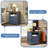 2 Drawers Nightstand with Charging Station, Bedside Table with Open Shelf, Navy Blue-8091659