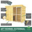 Dog Kennel and Run Full Height with Bars-81403552