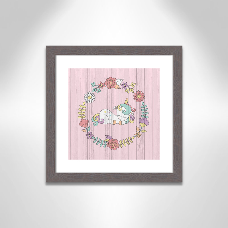 Décoration murale pour enfants, H 16 po x l 16 po x P 0,63 po, Encadrement fil du bois gris