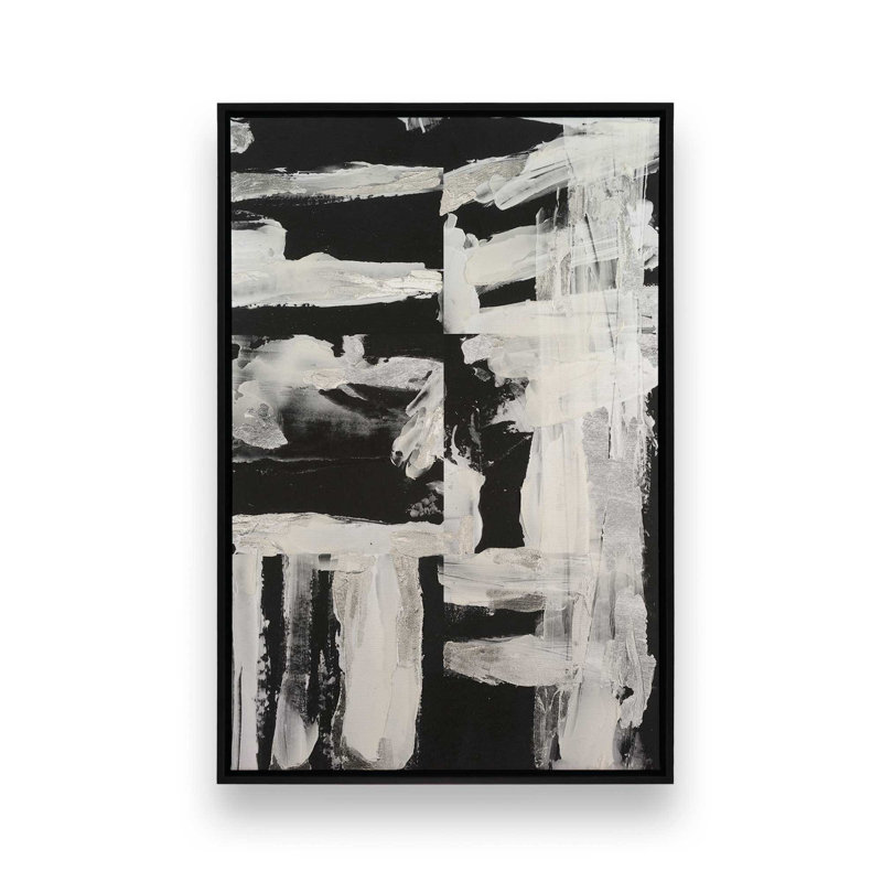"Structural Dissonance II" par Melissa Wang, reproduction d'art sur toile, H 30 po x l 20 po, Noir