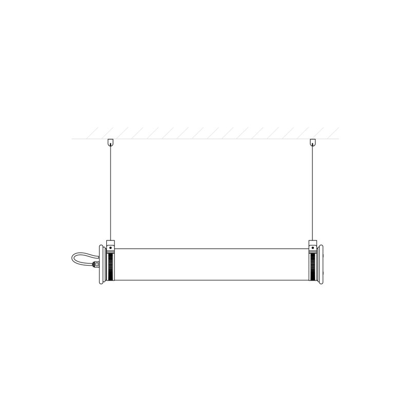 Pendant, 5.7087" H x 28.3465" W x 5.7087" D
