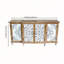 Armoire d'appoint à 4 portes sculptées en creux avec tablettes réglables