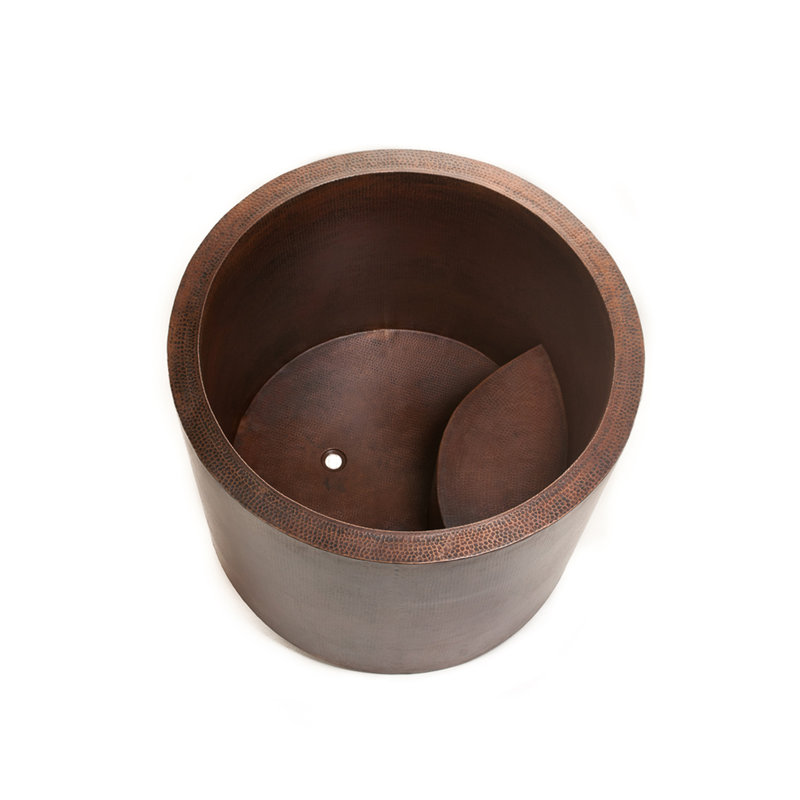 45" Hammered Copper Japanese Style Soaker Bathtub