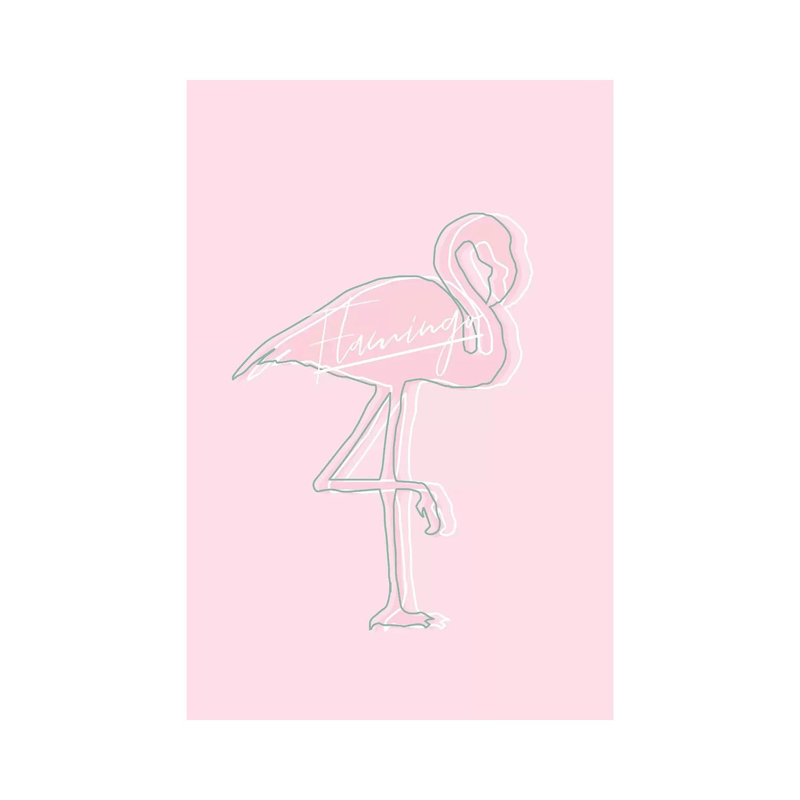 «Be You Flamingo», reproduction d'impression, H 48 po x l 32 po x P 1,5 po, Toile tendue, Pas de tapis