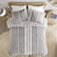 Ensemble d'édredon imprimé en coton avec chenille gris double / grand-125340985-125340986