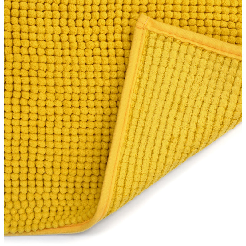 Busselton Shaggy Noodle Bath Mat 50x80, Ochre