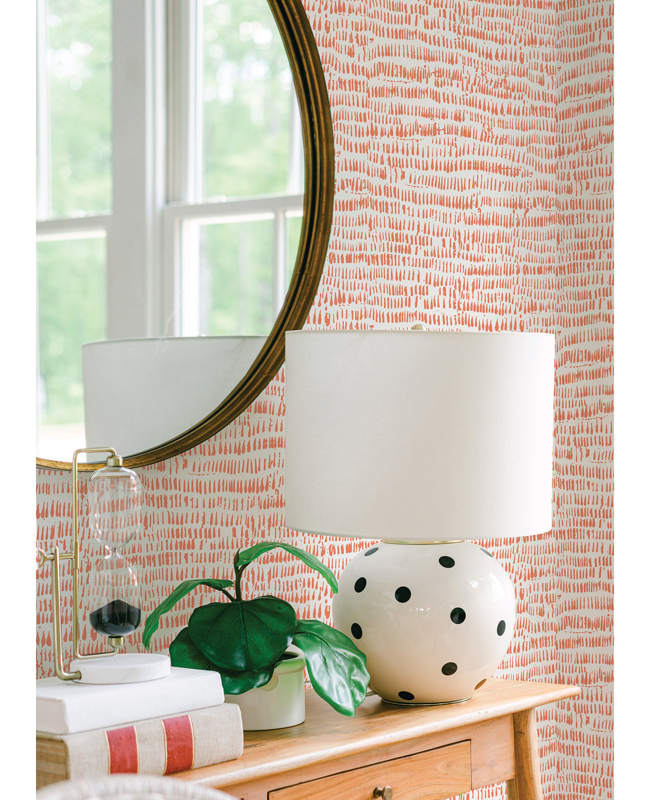 Bartlow Modern Abstract Wallpaper, Orange