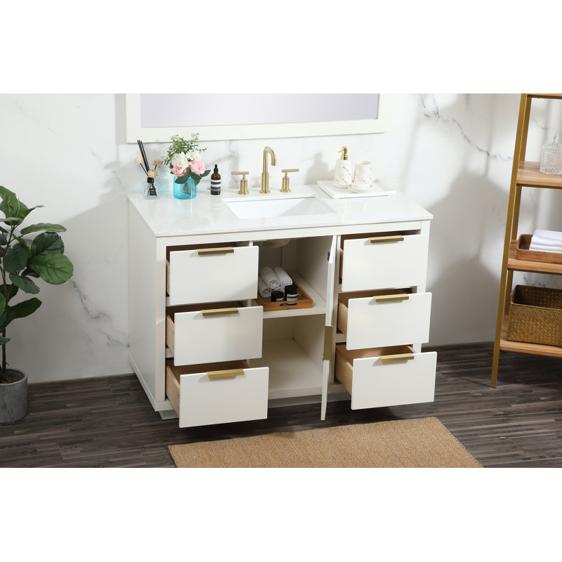 Ensemble de meuble-lavabo simple 48 po Broadlands, Blanc