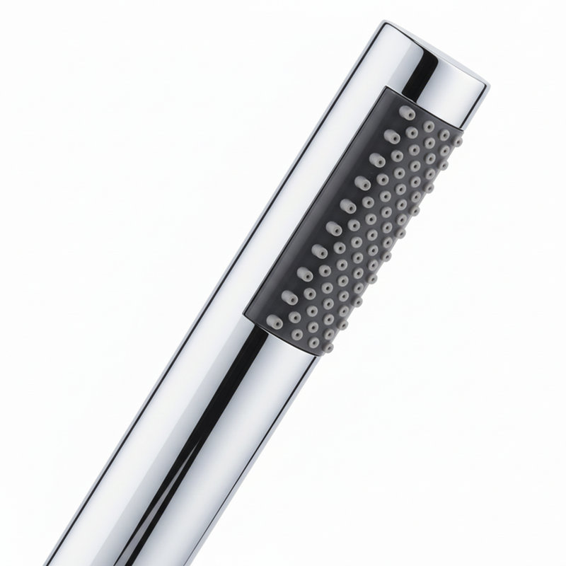10" Chrome Wall Mounted Dual Function Shower System With Rough-In Valve, Rainfall Head And Handheld, Silver