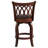 Dark Cherry Faux Leather Upholstered Counter Height Chair With Solid Frame Color And Legs-1174649755