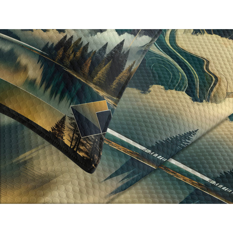 Polyester Coverlet, Queen Coverlet / Bedspread + 2 Standard Shams