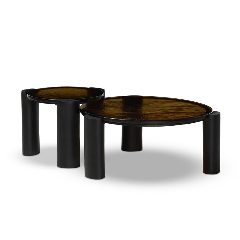 Rover Glass Nesting End Table