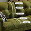 Coussin en chenille vert-1121216231