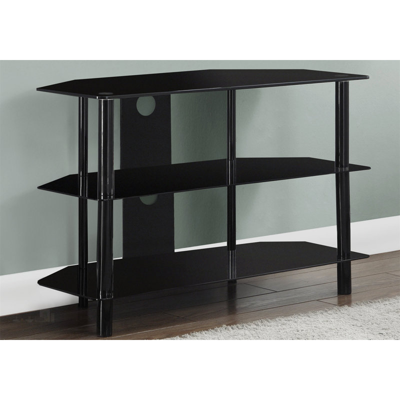 Meuble télé polyvalent avec rangement spacieux et tablettes ouvertes pour équipement multimédia, parfait pour les salons et les chambres modernes