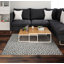 Tapis géométrique moderne en peau de vache gris et beige-1394828111
