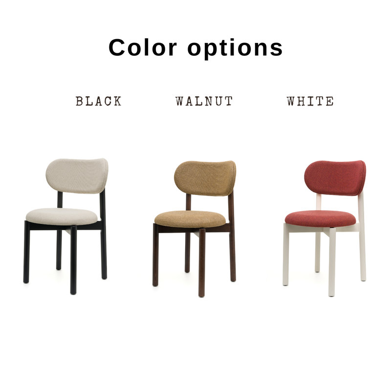 Ocean Wooden Dining Chairs Mid Century Upholstered Modern Kitchen Table Chairs for Room Furniture with Durable Premium Ergonomic Design (Ocean, First-grade beech wood)